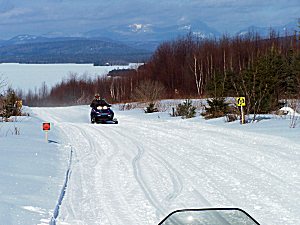 ITS 83 bypass looking toward Pemadumcook Lake and Katahdin on February 3, 2008