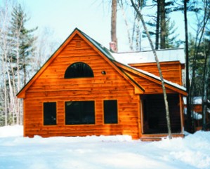 Snowmobiling cabin at New England Outdoor Center