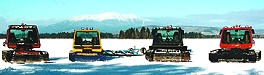 Bombardier snowmobile trail groomers near Mt Katahdin