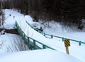 JoMary Club connector bridge north of B Pond February 3, 2008