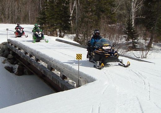 Perfect JoMary snowmobile trail on March 22, 2009 - photo by Rick Levasseur