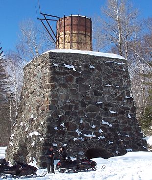 Snowmobilers at Katahdin Ironworks February 2009