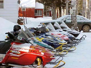 snowmobiling at Mt Chase Lodge in Shin Pond